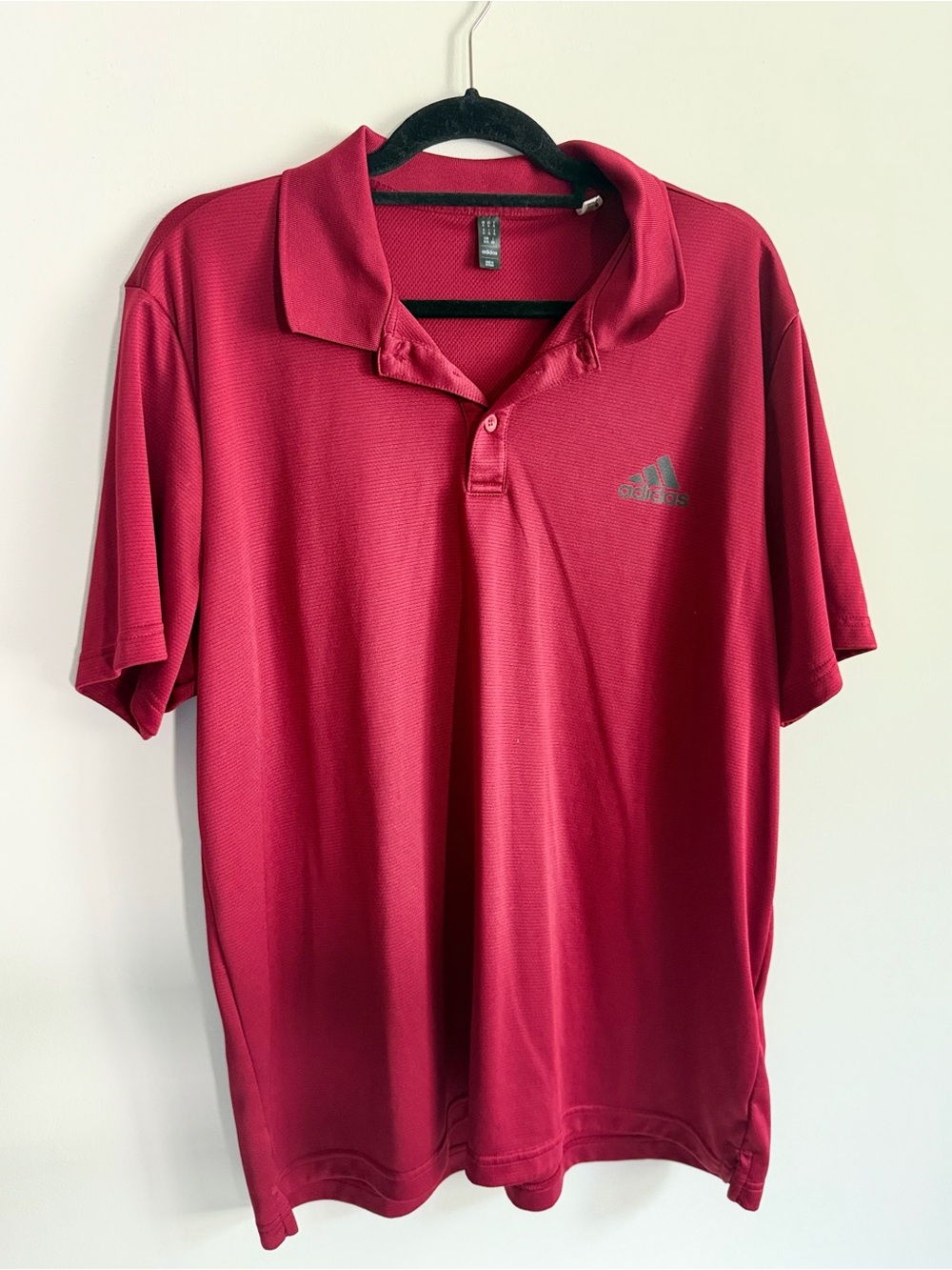 Adidas Men's Polo Shirt - Deep Red